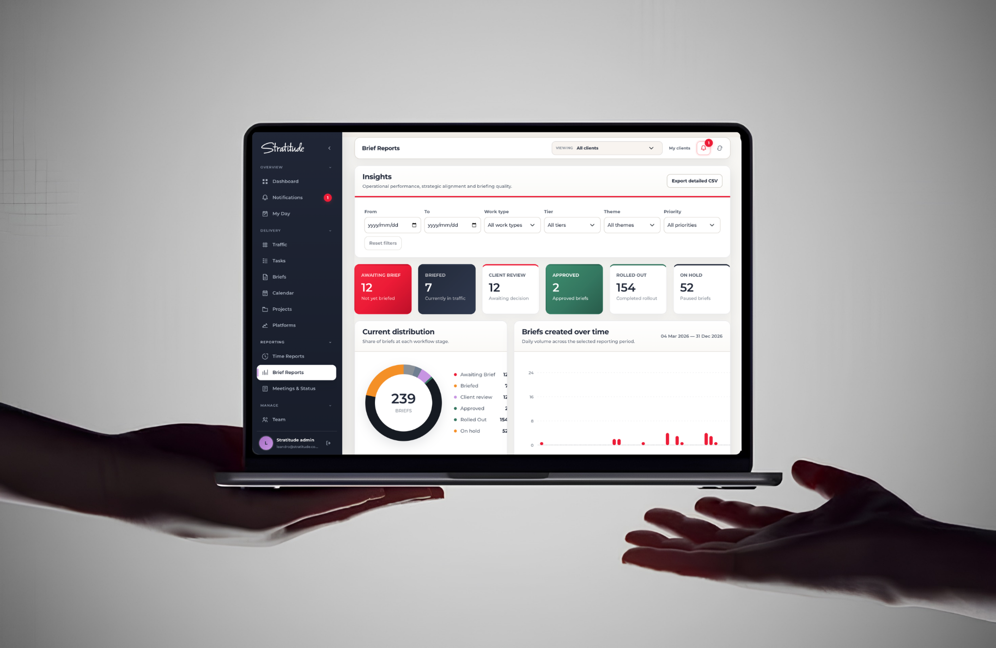 Agency Platform interface design project
